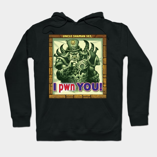 I pwn YOU! - Bisonian Bull Style Hoodie by BeveridgeArtworx